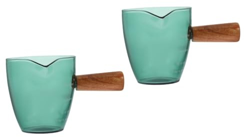 ULTECHNOVO 2St Milchbecher Wasserkrug kaffeebecher to-go kaffeesirup messbecher Kaffeegläser kaffeetassen Sahnekännchen Saucenspender Espresso-Eingießtasse Mini- Milchkrug Glas