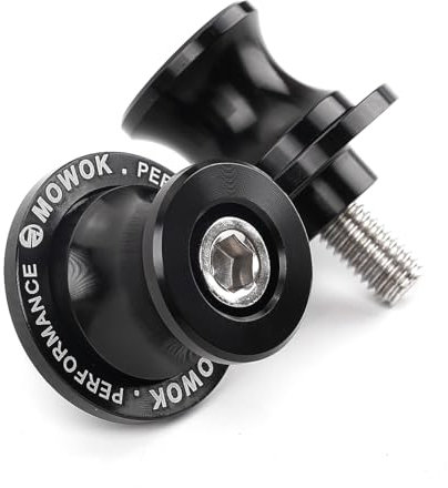 MOWOK M8 Diábolos Moto Basculante Bobina de Deslizadores Tornillo del Soporte para S1000 R XR RR, GSR 600 750 GSXR GSXS 1000 GSX-8S Vstrom SV650, CBR 600 1000 900 954 RR Trident 660 Monster (Negro)