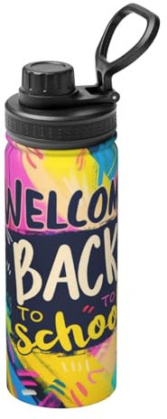 Welcome Back School - Termo deportivo aislado para ciclismo, acero inoxidable y polipropileno, de larga duración, a prueba de fugas