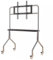 Supporto mobile per TV da 32 pollici da 75 pollici con mensola, carrello per TV su ruote, per camera da letto, soggiorno, ufficio (nero, 90 x 50 x 120 cm)