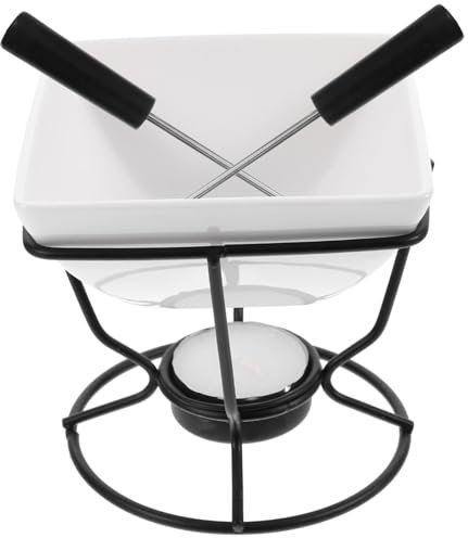 Amosfun 1ensemble Foyer à Chocolat Et Fromage Céramique Appareil De Fondue Électrique pour Chocolat Fromage Et Desserts Outil De Boulangerie DIY pour Réunions Amicales Et Familiales