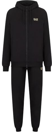 EA7 Emporio Armani Core Identyty Herren-Trainingsanzug aus Baumwolle mit Kapuze 8NPV63PJVRZ 8058997877480 -