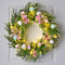 Lights4fun 60cm LED-Osterkranz beleuchtet Kranz künstlich Frühling Sommer Ostern Wildblumen Kranz Innen Deko Türkranz Beleuchtet Osterdeko Modern Tischdeko Girlande