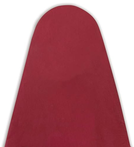 TUOLON Housse de table à repasser fabriquée en Italie 60 x 140 cm universelle pour aiguilles à vapeur, pratique et douce, housse de repassage avec élastique couverture - rouge foncé