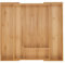 Relaxdays Besteckkasten, 5–7 Fächer, ausziehbarer Besteck Schubladeneinsatz, HxBxT: 5 x 30,5-50 x 47 cm, Bambus, Natur
