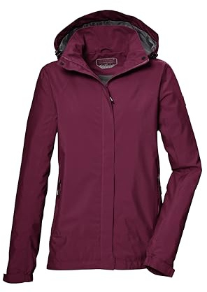 Killtec Damen Funktionsjacke/Outdoorjacke wasserdicht mit abnehmbare Kapuze KOS 51 WMN JCKT, beaujolais, 34, 42805-000