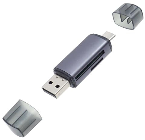 SD Card Reader, Memory Card Adapter USB C USB 3.0，SD card adapter for SD/Micro SD/SDHC/SDXC/MMC, Micro cards reader Compatible with iPhone 15/MacBook Pro/Air, iPad, Galaxy S22, Pixel, XPS 13etc.