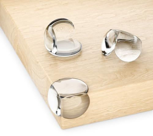 deleyCON 6 Pièces Protection d'angle Bébé - Autocollant Silicone Transparent Doux Rond 20mm x 30mm - Enfants Protection des Bords de Table pour Bois, Métal, Table, Table en Verre, etc.