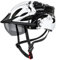 Joellfuner Casque Velo Homme Femme, Casque de Vélo avec Lunettes Magnétiques et Trou pour Feu Arrière, Respirant Léger Réglable Casque VTT avec Visière Amovible, pour Ville et Montagne, 57-62cm