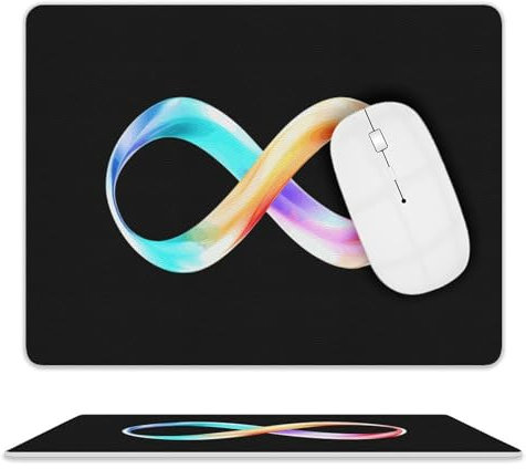 Infinity Symbol Mouse Pad PU Leather Mouse Mat Portable Mousepad Computer Accessories for Home Office