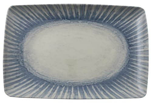 67382A29 Arthur Krupp Rechteckiger Teller Cm 35x22 Sunlight Blue Stoneware
