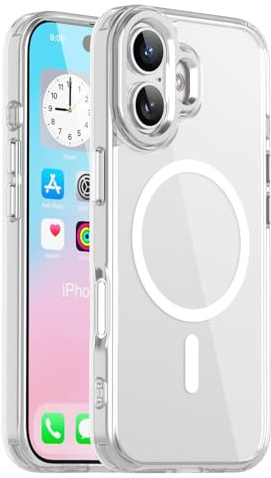 Lunivop Schutzhülle für iPhone 17 Hülle, kompatibel mit Magsafe kabellosem, vergilbungsbeständig, magnetisch, transparent, robust, für iPhone 17 (6.3 '', klar)