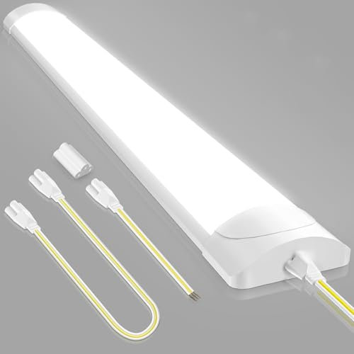 Viugreum LED Leuchtstoffröhre 90cm, Feuchtraumleuchte Röhre 30W LED Deckenleuchte Lampe, 6500K Neutralweiß Leuchtstofflampe, Werkstattlampe Wannenleuchte lampe für Keller, Werkstatt, Garage, Küche