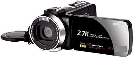 2.7K Videocamera Livestream Videocamera digitale for uso domestico Zoom 16X 30MP Vlog Webcam 3.0 Ruota Touch Screen Regalo per principianti(Standard)