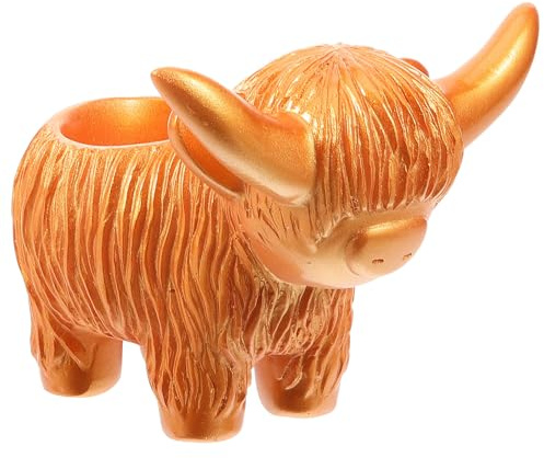 NUOBESTY Maceta de Resina Forma de Vaca Tierras Altas para Suculentas Decoración Creativa para Plantas de Interior Macetero Original para Jardín Sala y Balcón