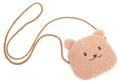 CHICAMPERA Bärengeldbörse Plüsch Umhängetasche für Kleinkinder Multifunktionale Schultertasche für Kleine Spielsachen und Münzen