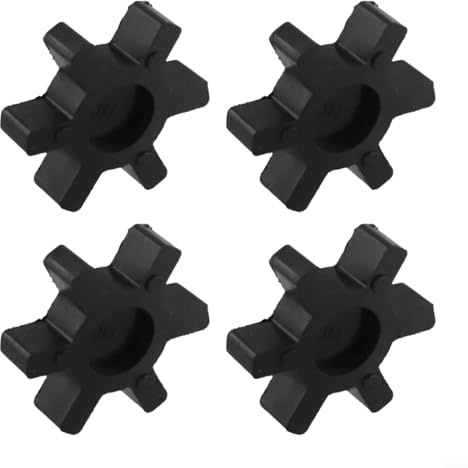 Lot de 4 inserts d'accouplement flexibles L110 pour raccords Lovejoy à mâchoire en L, inserts centraux en caoutchouc avec rigidité en torsion et amortissement des vibrations, Fi