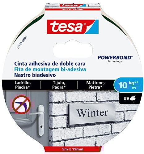 tesa 77749 – 00001 – 00 doppelseitig für Ziegel und Stein (10 kg/m)