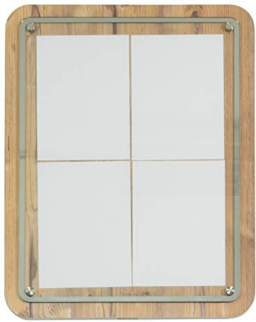 Securit MCS-4A4-OAK Schaukasten Glass Star, 4 x DIN A4 Seiten, Eiche