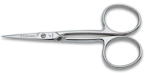 3Claveles 57 - Tijera recta de bordar de 4