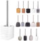 Sanilo Brosse WC et Porte Brosse, Grande sélection de balayettes de Toilette, Manche en Acier Inoxydable, avec tête de Brosse remplaçable, Facile d'entretien (Calero White)