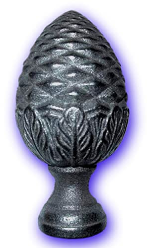 Déco fer Forgé- BOULE DE RAMPE FONTE-DECORATION- Diamètre 40 mm H 120 mm x 62 mm- Main Courante Acier Bois Alu- 1 Insert Taraudé M10 Sous Embase-Usage Interieur Exterieur Satisfaction Garantie Robuste