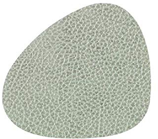 Lind DNA Glasuntersetzer Curve aus Leder Hippo in der Farbe Olivengrün, Größe: 11x13 cm, 983503