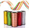 Naler 5 x Ringelband Geschenkband Glitzernde Polyband Deko Band für Ballonverschlüsse Geschenkverpackung Basteln