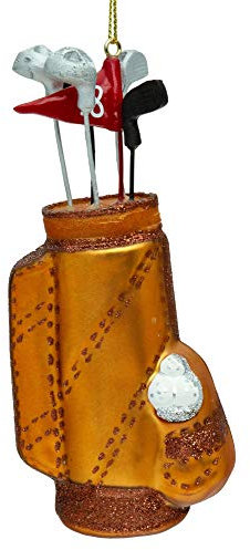 SIKORA Golftasche besondere Weihnachtskugel Glas Christbaumschmuck Deko Figur Weihnachten Anhänger Ornament - Trend Line - BS497