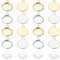 UNICRAFTALE 40 Set 2 Colori 12mm Piatto Rotondo Vassoio Pendenti Che Fanno Kit 304 Ciondolo in Acciaio Inossidabile Impostazioni Cabochon E Cabochon in Vetro Trasparente per Creazione di Gioielli