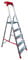 Scala Domestica in Alluminio Pieghevole Leggera Antiscivolo con Portaoggetti e Gancio Porta Secchio Scaletta Multifunzione (5 Gradini)