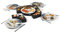 Princess 103070 Dinner4all Circle - 4 einzelne Grillplatten - 4 x 250 W – Inklusive Spatel, Schwarz