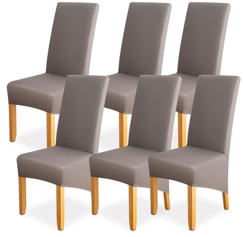 Stuhlhussen 4er Set Stuhlüberzug Elastizität Spandex Universal-Hussen für Stühle Moderne und Elegante Optik Stuhl Schutz Abdeckungen Mit Gummiband für Esszimmer, Bankette, Partys und Dekoration