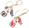 Tomaibaby Glückskatze Schlüsselbund Winkekatze schlüsselanhänger 2pcs Maneki Neko Katze Glücksbringer Rot Blau Japanische Katze Karpfen Schlüsselring Auto Geldbörse Rucksack Handtasche Anhänger