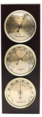 JINYISI Termómetro barómetro higrómetro - Instrumento meteorológico para interiores y exteriores para pared del hogar