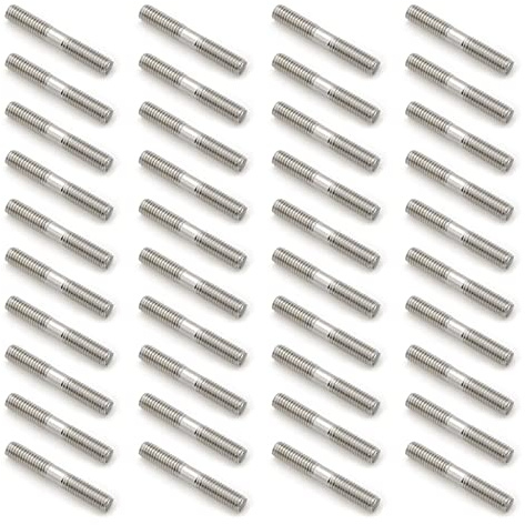40 Pieces Stainless Steel Double End Threaded Stud Screw Bolt (M6 x 40mm)