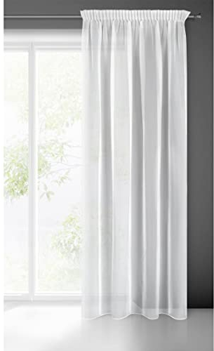 Eurofirany Lucy Voile-Vorhang, Weiß, 140 x 270 cm