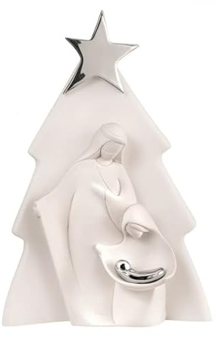 Bongelli Preziosi Geburt Heilige Familie Krippe Moderne Baum 32cm Weiß