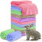 10 Stück Meerschweinchen Decken Fleece Haustier Decken Weiche Meerschweinchen Käfig Einlagen Haustier Schlafmatten Zubehör für Kleintier Hamster Welpe Katze (Gemischte Farben, 35 x 75 cm)