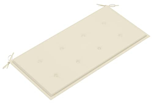 WIFESE Gartenbank-Auflage Creme 100x50x3 cm Sitzkissen Bank Bankauflage Kissen Outdoor Bierbankauflagen Sitzpolster Bank Sitzauflagen FüR BäNke Bankkissen Eckbank Auflagen