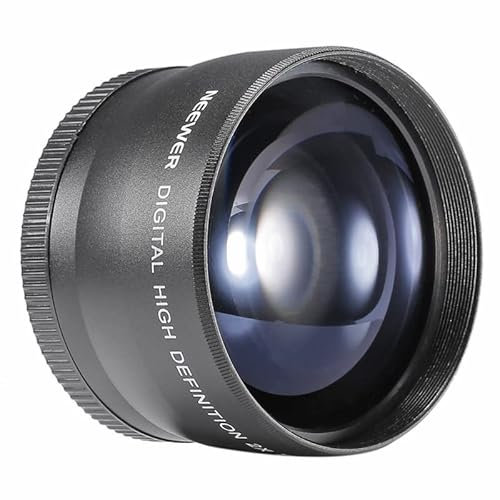 58 mm 2X Teleobjektiv Telekonverter Kompatibel mit Canon Nikon Sony Pentax 18–55 mm