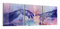DEQORI Glasbilder Acrylglas | Motiv Abstrakte, berühmte Hände | horizontal 3-teilig 150x50 cm | große XXL Deko | Wandbilder für Wohnzimmer, Schlafzimmer, Flur & Küche | moderne Wanddeko