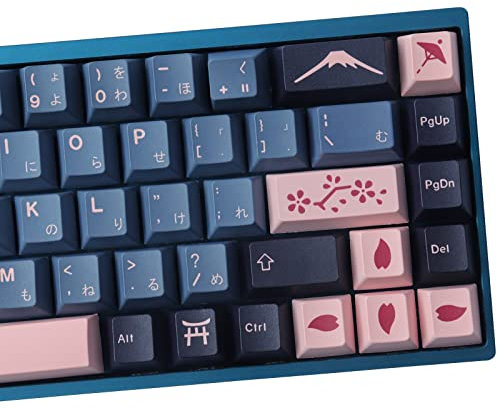 Japanese Keycaps PBT Cherry Profile Keycap 134 keys Dye Sublimation Keycaps with 6.25U 7U Spacebar for Gateron Kailh Cherry MX Switches ANSI Layout Mechanical Keyboards