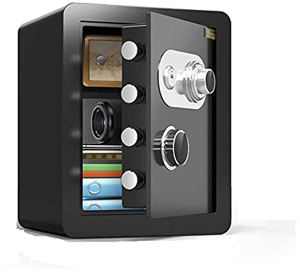 ZEDARO Tresor Elektronischer Tresor Kasse, Haustresor Elektronischer Schrank Tresor Geldkassette Wandtresor mit Schlüssel, Sparbüchse Wandmontage Für Büro Hotel 2 Notschlüssel