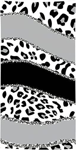 KINITA Leopardenmuster Strandtuch Groß 100x200, 3D Badetuch Mikrofaser Handtücher, Strandhandtuch Schnell Trocknendes Sandfreies Badehandtuch, Saunatuch, Handtuch, Damen, Herren, Strandtücher