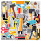 LYLSDSB Werkzeuge Aufkleber 50 Stück Vinyl Wasserdicht Aufkleber für Wasserflaschen Laptop Gepäck Scrapbook Fahrrad Auto Skateboard Gitarre,Cartoon Funny Tools Sticker für Teenager Kinder