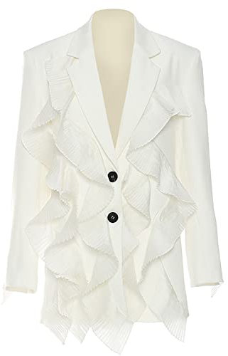LAOSU Costume Veste Femme Chic Blazer,Blazer Rayé,Blazer Sans Manche Noir,Blazer Lin Femme,Blazer Long Blanc,Blazer Tweed,Blazer Rose Poudre