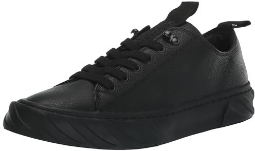 Karl Lagerfeld Paris Herren Low-Top Leder Sneaker, Schwarz, 47 EU