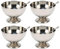 HERCHR 4 Stück Eisbecher Aus Edelstahl, Eisschale, Eiskaffe, Eiscremeglas, Edelstahl Dessertbecher Mit Fuß Für Dessert Eisbecher Eis Salat Snack Gewürz, Wiederverwendbare Dessertbecher-Set