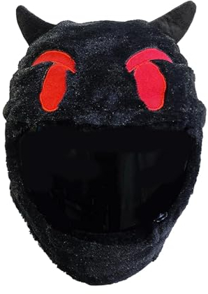 Dickly -Helmüberzug erhöht den Fahrspaß, auffälliger Stil, Motorrad-Zubehör, Geschenke, weicher, lustiger Helmüberzug, Rot